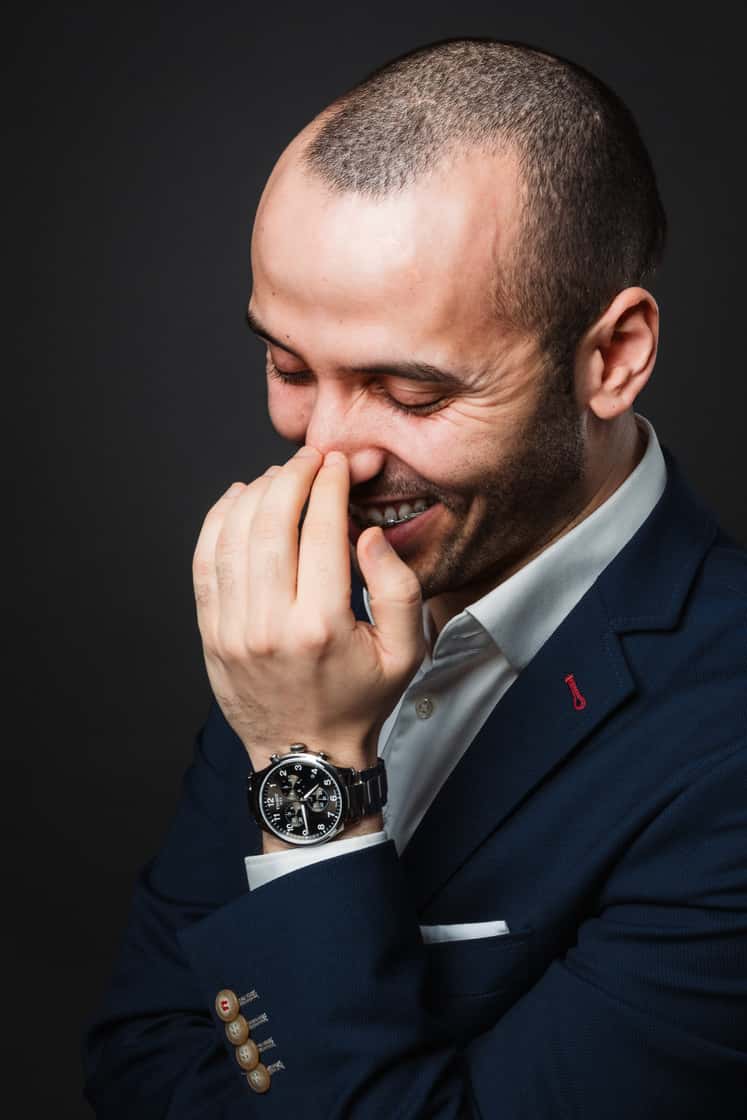 A little unconventional - smiling business photo
